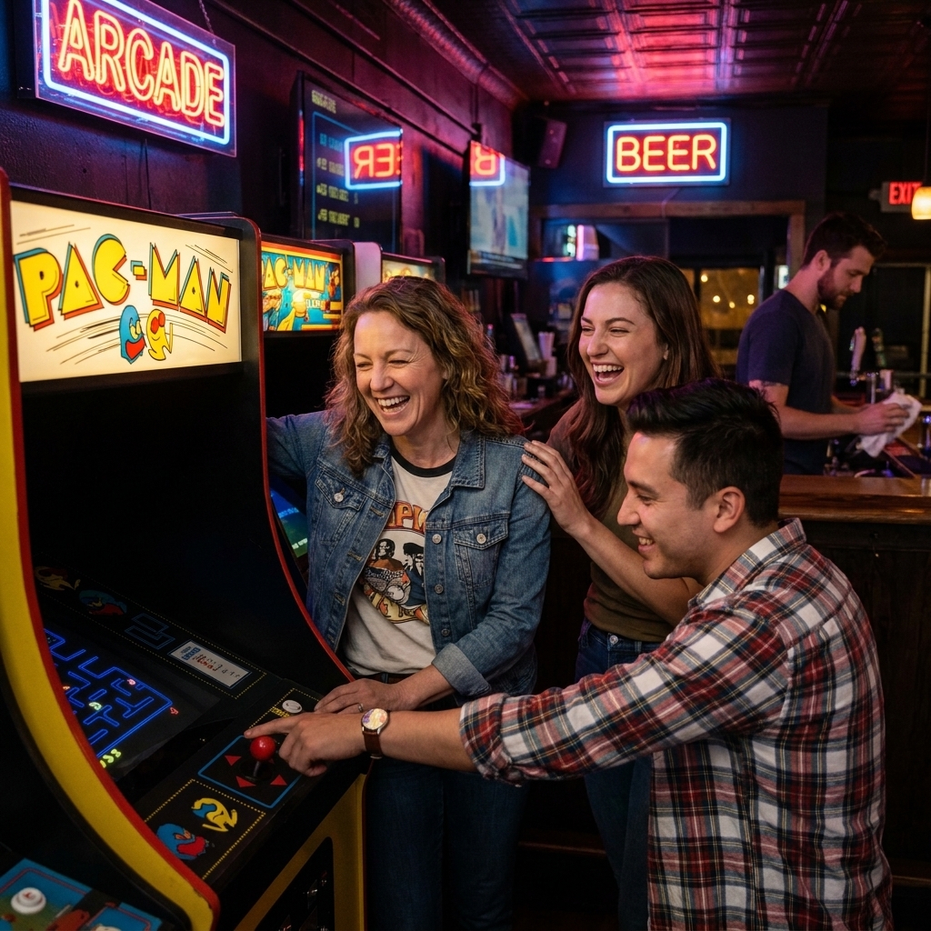 Modern Bar Arcades vs. Family Fun Centers